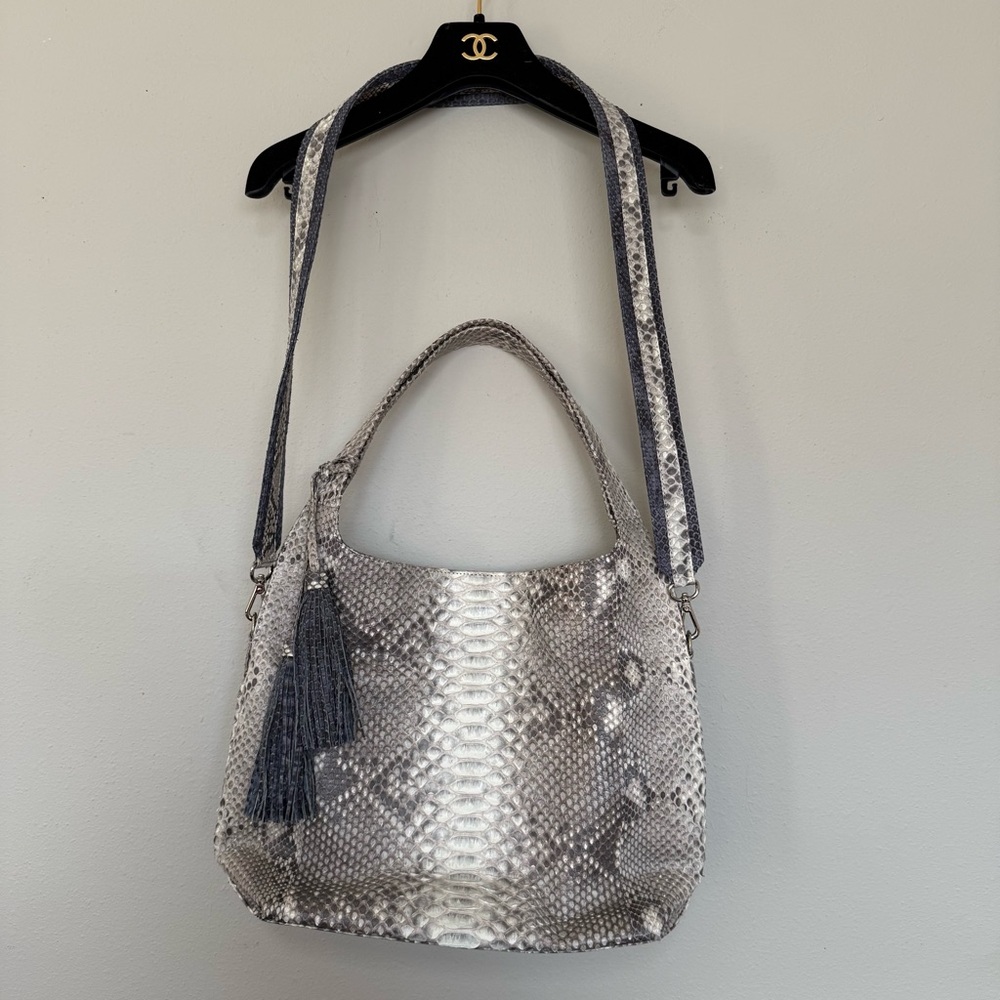 $1,195 J. Markell Genuine Python Hobo Crossbody Bag